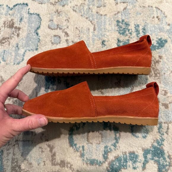 Sorel Ella Orange Suede Slip-On Loafers Size 6 - Picture 4 of 9